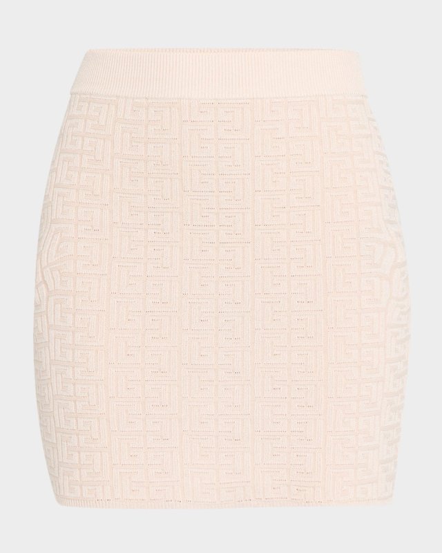 Monogram Knit Mini Skirt